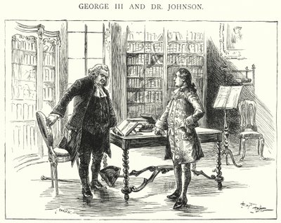 George III e Dr. Johnson (gravura) de English School