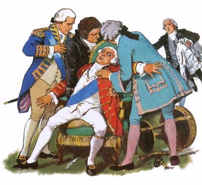 George III sofrendo de um ataque de loucura de English School