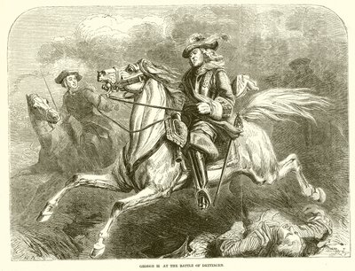 George II. na batalha de Dettingen de English School