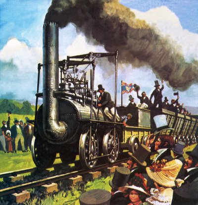 A locomotiva de sucesso de George Stephenson de English School