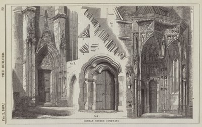 Porta da Igreja Alemã (gravura) de English School