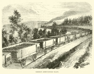 Trem de munição alemão, setembro de 1870 de English School