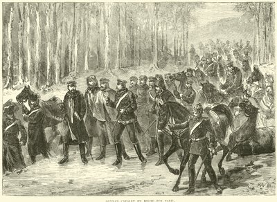 Cavalaria alemã a caminho de Paris, outubro de 1870 de English School