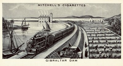 Barragem de Gibraltar (litho) de English School