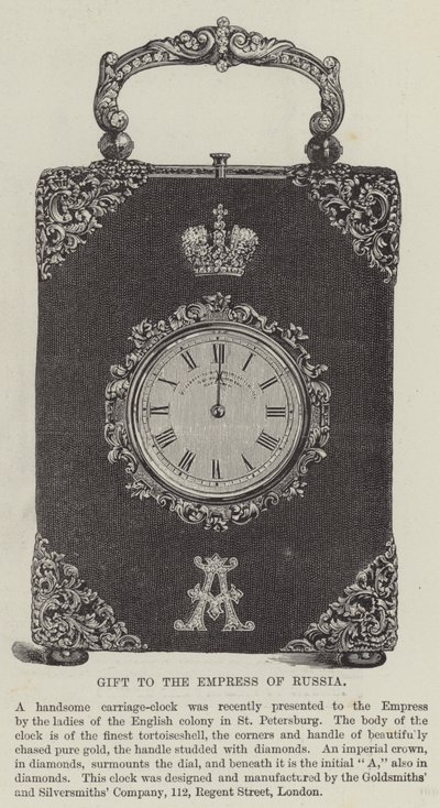 Presente para a Imperatriz da Rússia (gravura) de English School