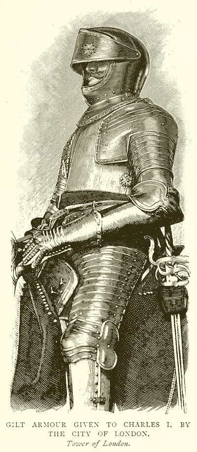 Armadura Dourada dada a Carlos I. Pela Cidade de Londres de English School