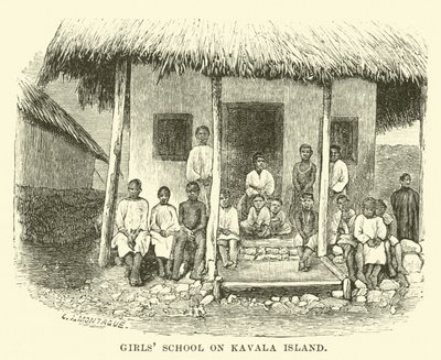 Escola de meninas na ilha de Kavala de English School