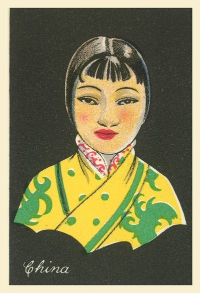 Raparigas de muitas terras: China (litografia a cores) de English School