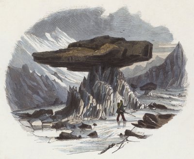 Mesas Glaciares (gravura colorida) de English School