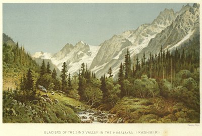 Geleiras do vale do Sind nos Himalayas, Kashmir de English School