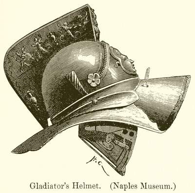 Capacete de Gladiadores. (Museu de Nápoles) de English School