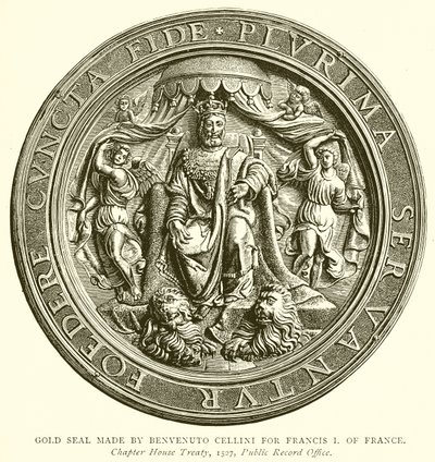 Selo de ouro feito por Benvenuto Cellini para Francis I da França de English School
