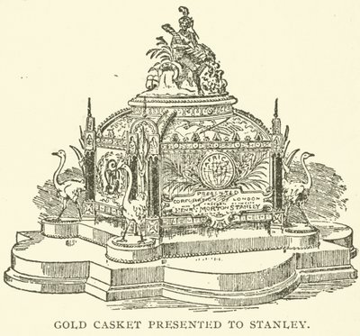 Caixão de ouro apresentado ao Stanley (gravura) de English School