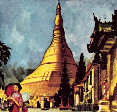 Pagode Dourado em Rangoon de English School