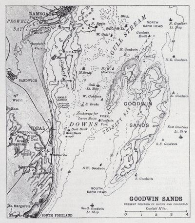 Goodwin Sands (litho) de English School