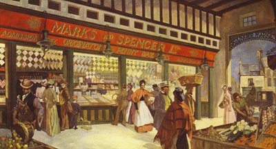 Grainger Market Hall Bazar Newcastle, ainda existe em sua forma original, 1895 de English School