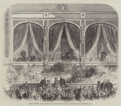 Grande Concerto no Sábado passado no Palácio de Cristal, a Caixa Real (gravura) de English School