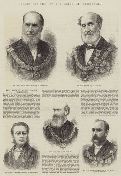 Grandes Oficiais da Ordem dos Maçons (gravura) de English School