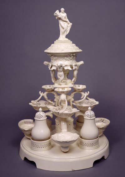 Grand Plat de Menage ou, centro de mesa, Leeds Pottery, c.1780 (cremes) de English School