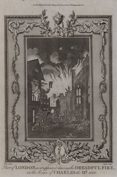 Grande incêndio de Londres, 1666 de English School
