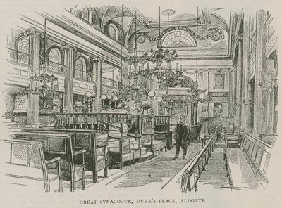 Grande Sinagoga, Dukes Place, Aldgate, Londres de English School
