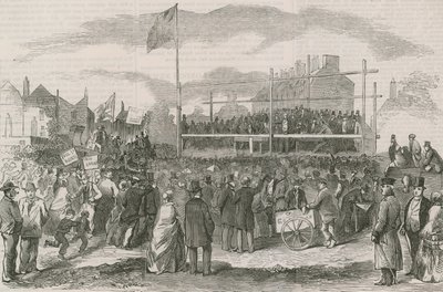 Grande demonstração ao ar livre contra o novo pedágio da ponte do Chelsea de English School
