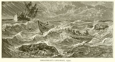 Barco salva-vidas de Greatheads, 1791 de English School