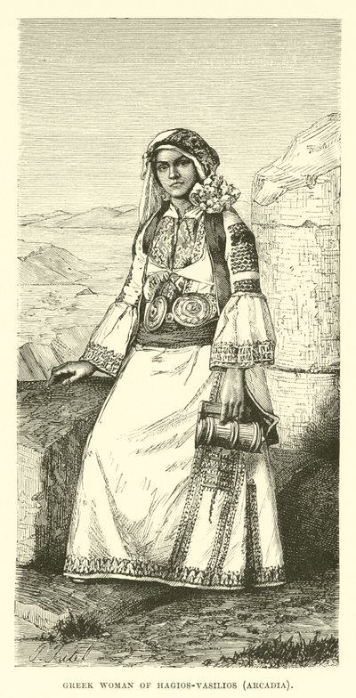 Mulher grega de Hagios-Vasilios, Arcadia de English School