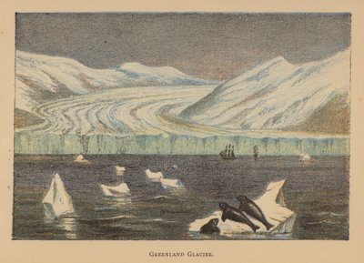 Glaciar da Gronelândia (litografia a cores) de English School