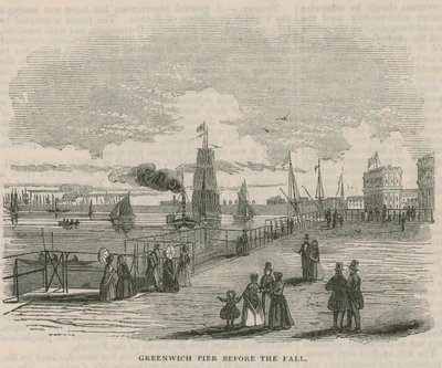 Greenwich Pier antes da queda de English School