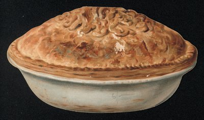 Cartão de felicitações em forma de tarte. (chromolitho) de English School