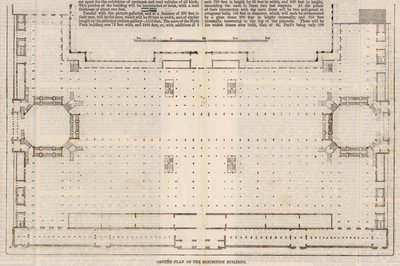 Planta do edifício internacional da exposição de 1862 de English School