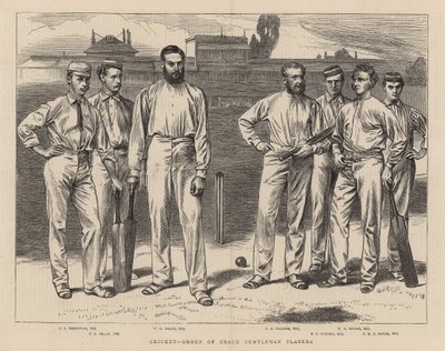 Grupo de jogadores do cavalheiro da rachadura de English School