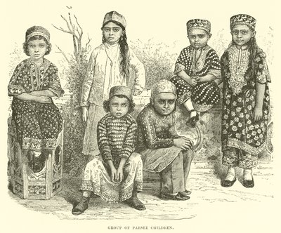 Grupo de crianças de Parsee de English School
