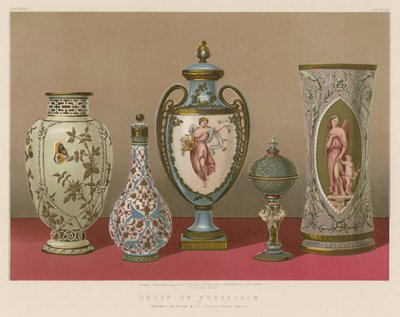 Grupo de Porcelana de Minton and Co, Stoke-upon-Trent de English School