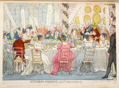 Gudgeon Pesca à la Conservatório, pub. 1811 de English School