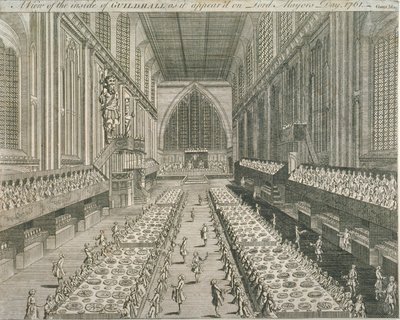 Guildhall, Revista Gentlemans, 1761 de English School