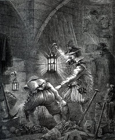 Lote de pólvora: Conspiração de Católicos (gravura) de English School