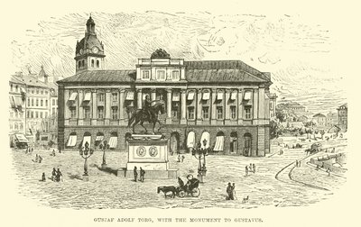 Gustaf Adolf Torg, com o monumento a Gustavus de English School