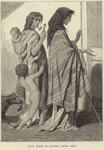 Mulheres ciganas da Eslavônia pedindo esmola de English School