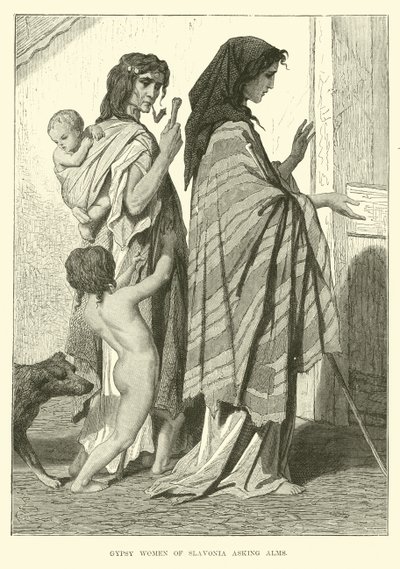 Mulheres ciganas da Eslavônia pedindo esmola de English School