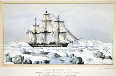 Empresa HMS entrando no Dolphin and Union Strait, em setembro de 1852 de English School