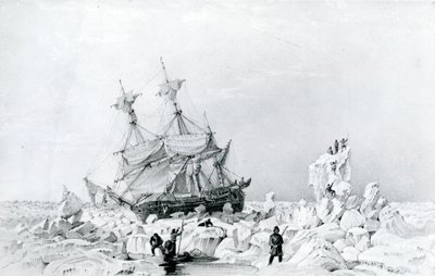 HMS Terror mantido no gelo de English School