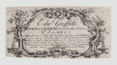 Haberdashers, Edward Griffitts, cartão de troca de English School