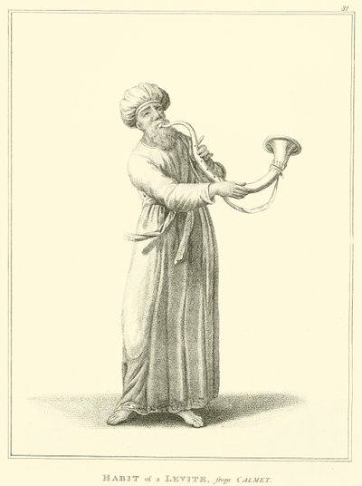 Hábito de um levita, de Calmet (gravura) de English School