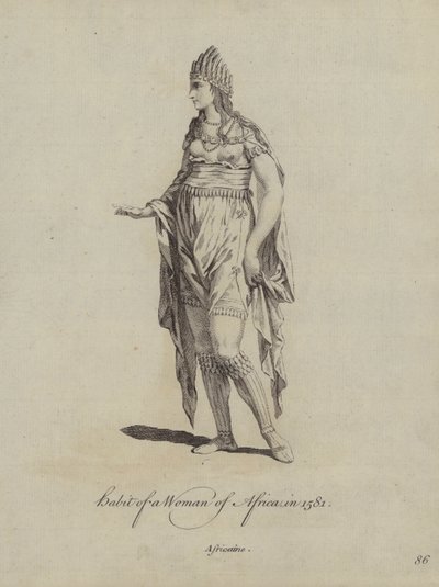 Hábito de uma mulher da África em 1581 de English School