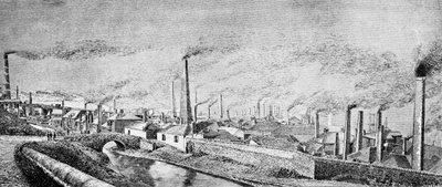 Hafod Copper Works (gravura) de English School
