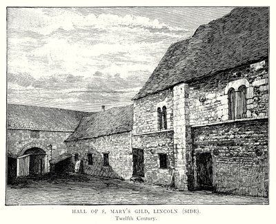 Salão do Grémio de S. Maria, Lincoln (lado) (gravura) de English School