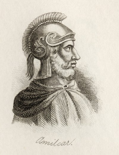 Hamilcar Barca, do &39;Crabb&39;s Historical Dictionary&39;, publicado em 1825 de English School