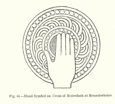 Símbolo na Cruz de Muiredach em Monasterboice (gravura) de English School